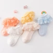 【橘魔法】（5雙組）薄款透氣網眼蕾絲短襪 (襪子短襪襪女童白色襪子禮服搭配)