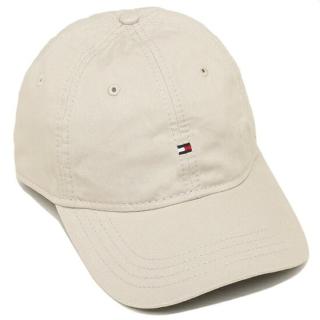 【TOMMY HILFIGER】TOMMY 年度爆款經典刺繡Logo可調式鴨舌老帽-米色(平輸品)