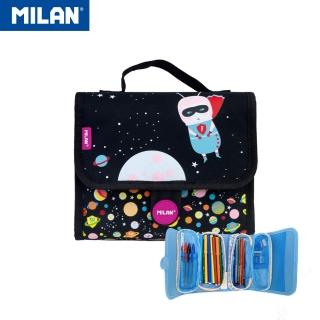 【MILAN】隨行畫筆袋著走兩口式 宇宙超人 Ruby(38件文具組)