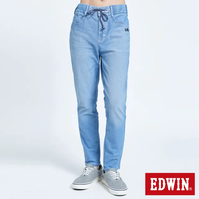 【EDWIN】男裝 JERSEYS EJ6冬奧款錐形迦績長褲(重漂藍)