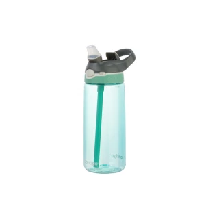 【CONTIGO】Tritan彈蓋吸管瓶590cc-灰綠色(防塵/防漏)
