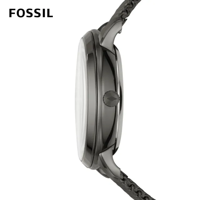 【FOSSIL 官方旗艦館】Neutra 深沉灰鏤空錶盤自動機械 不鏽鋼錶帶 手錶 44mm ME3185
