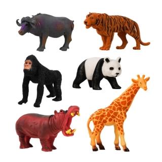 【888ezgo】6入模擬野生動物模型（小隻）（熊貓版）（硬材質）（安全塑膠）