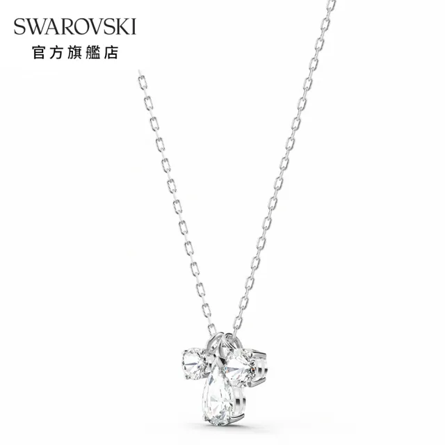 【SWAROVSKI 官方直營】Attract 白金色時尚簡約項鍊 交換禮物