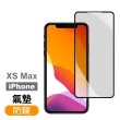 iPhoneXSMax 防窺氣墊9H鋼化膜防摔防撞手機保護貼(XSMax保護貼 XSMax鋼化膜)