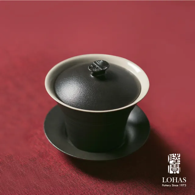 【LohasPottery 陸寶】三才蓋碗茶組 一碗一海六杯一茶濾(茶器套組 賞茶湯 觀茶形)