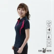 【遊遍天下】MIT女款抗UV防曬涼感吸濕排汗機能短袖POLO衫GS1008丈青(M-5L)