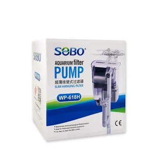 【SOBO 松寶】超薄掛壁式過濾器S+除油膜(最大出水量280L/H 適用1尺以下魚缸)