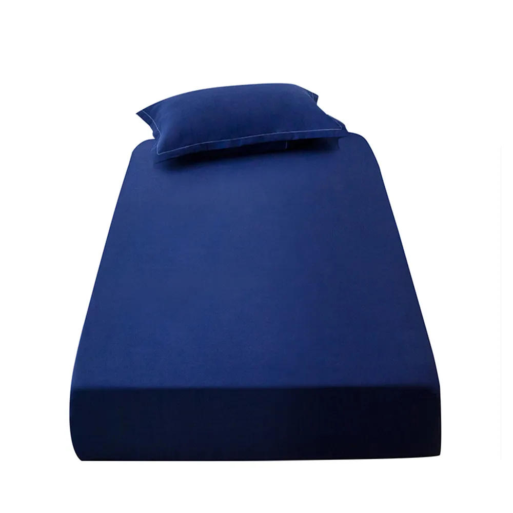 【Osun】棉質純色吸濕透氣不褪色不起球床包枕套組(CE328-單人/多色任選)
