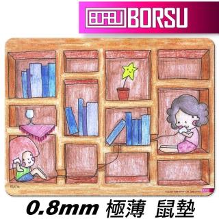 【BORSU】極薄鼠墊 UNIQUE NUKO手繪祝福(臺灣製 滑鼠墊 彩色 耐用 繽紛 插畫)