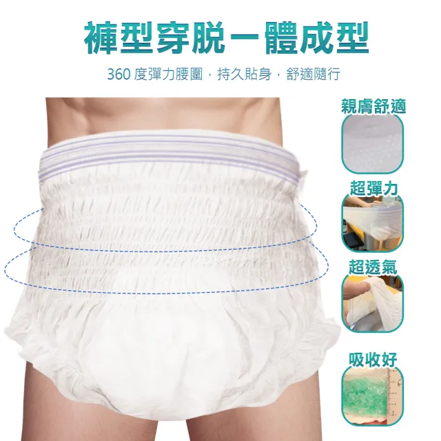 【勤達】一體成型包覆型成人尿褲款L號-10片/包(強力吸收復健褲、拉拉褲、老人紙尿褲)