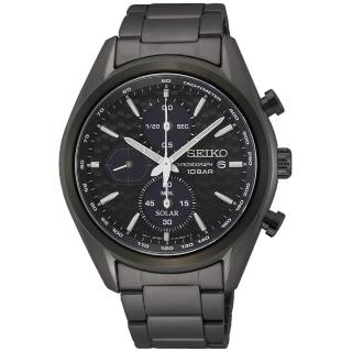 【SEIKO 精工】CS系列 喬治亞羅設計 太陽能三眼計時手錶-41.2mm 禮物(V176-0BH0SD/SSC773P1)