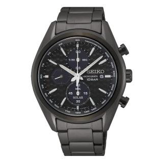 【SEIKO 精工】Criteria太陽能三眼喬治亞羅設計三眼日期顯示強化玻璃41.2MM(V176-0BH0SD/SSC773P1)