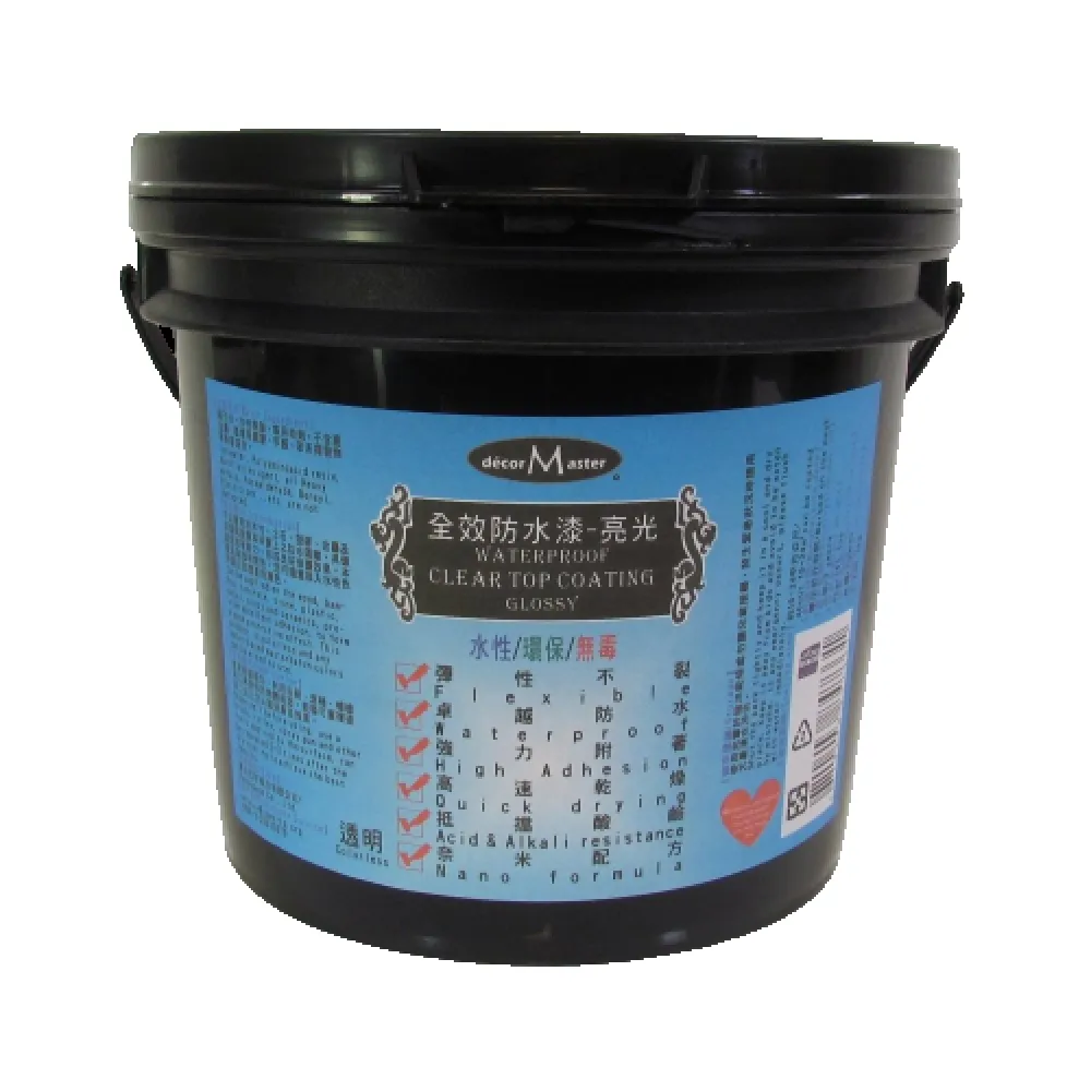 【decorMaster】全效防水漆-亮光-4kg(耐候全效防水塗料)