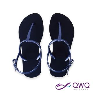 【QWQ】顯瘦線條-綁帶休閒涼鞋-腳型修長款-時尚美型-舒適百搭-旅遊方便攜帶-寶石藍 MIT(GEAA)