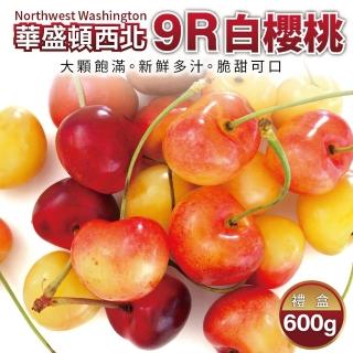 【WANG 蔬果】美國華盛頓西北9R白櫻桃600gx1盒(600g禮盒)
