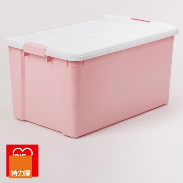 【特力屋】日本 IRIS 彩色分類整理箱 櫻花粉 60L-2入