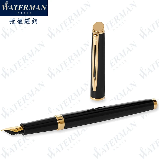 WATERMAN 雋雅系列 麗雅黑金夾 F尖 鋼筆 法國製造(HEMISPHERE系列)