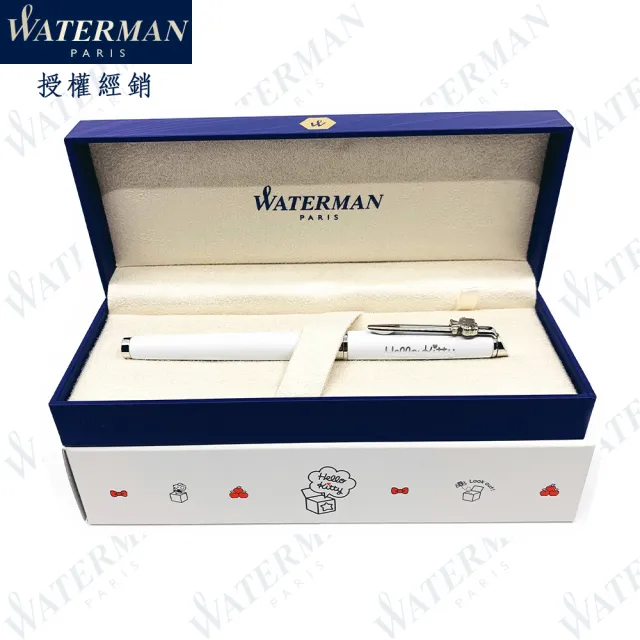 【WATERMAN】雋雅系列 × HELLO KITTY 45週年 聯名紀念款 白色 F尖 鋼筆 法國製造(HEMISPHERE系列)