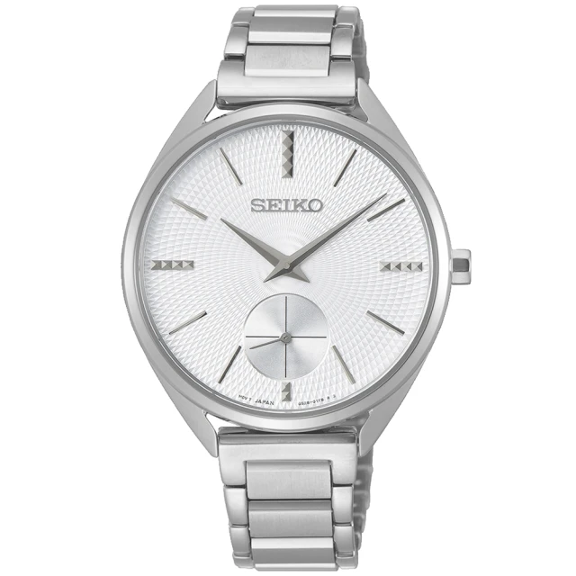 【SEIKO 精工】CS系列 經典小秒針時尚腕錶-34mm/白 母親節 禮物(6G28-00Y0S/SRKZ53P1)