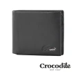 【Crocodile】鱷魚皮件 真皮 短夾 錢包 12卡 中翻窗格 男夾 0103-09406-01(Noble系列)