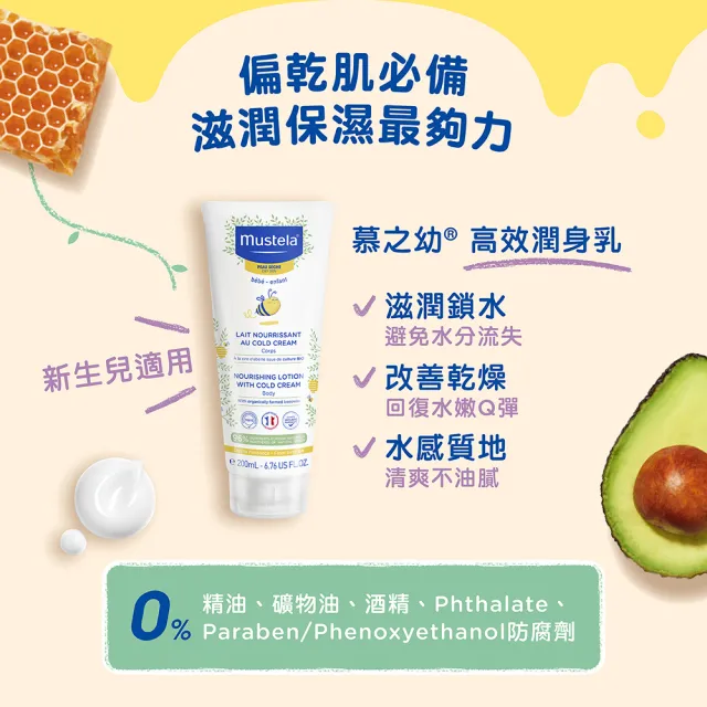 【Mustela 慕之恬廊】慕之幼 高效全護組(高效雙潔乳300ml＋高效潤身乳200ml＋高效面霜40ml)