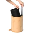 【Gudee 好迪家居】POMP 腳踏式垃圾桶 3.5L(竹布設計 小型垃圾桶)