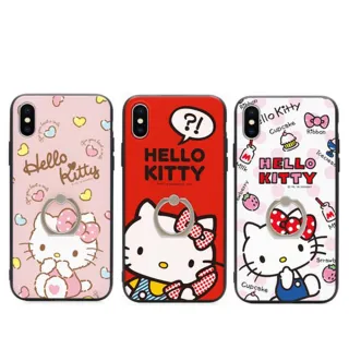 【SANRIO 三麗鷗】iPhone 7/8/SE 2020 4.7吋 Hello Kitty 凱蒂貓 雙料指環手機殼(正版授權)