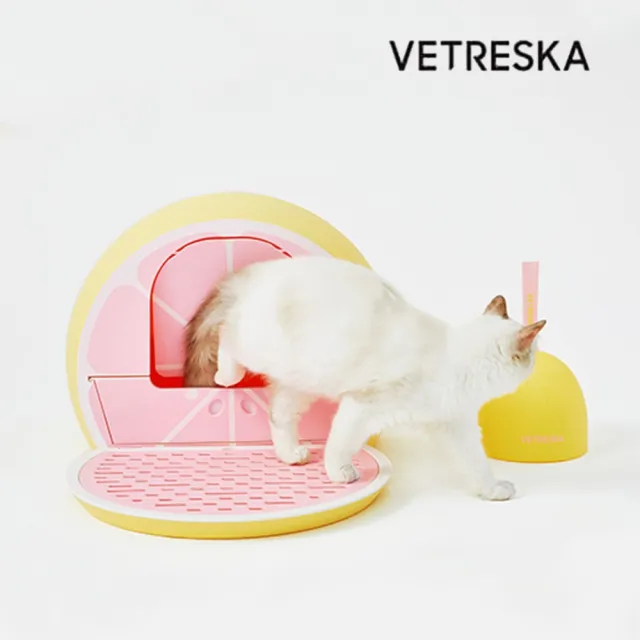 【Vetreska 未卡】水果貓砂盆+貓砂鏟+砂鏟底座 廁所系列一次滿足(放便打掃 落砂無煩惱)