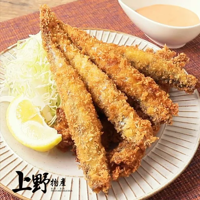 【上野物產】裹粉酥炸黃金抱卵柳葉魚 x2包(200g±10%/包)