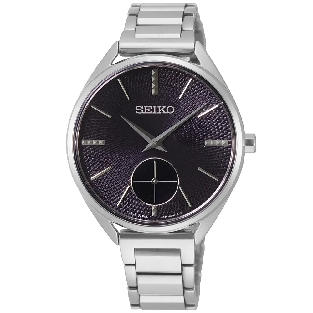 【SEIKO 精工】CS系列 經典小秒針時尚腕錶-34mm/黑 畢業 禮物(6G28-00Y0D/SRKZ51P1)