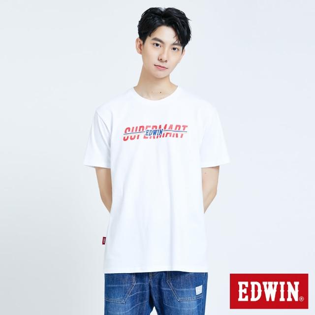 【EDWIN】男裝 超市 系列LOGO短袖T恤(白色)