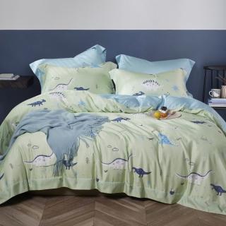 【LAMINA】侏羅紀草原 天絲四件式兩用被套床包組(加大)