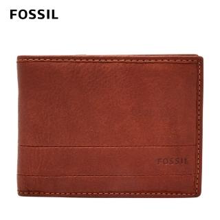 【FOSSIL 官方旗艦館】限定★Lufkin 柔軟多卡兩折零錢袋短夾-棕色 SML1391210