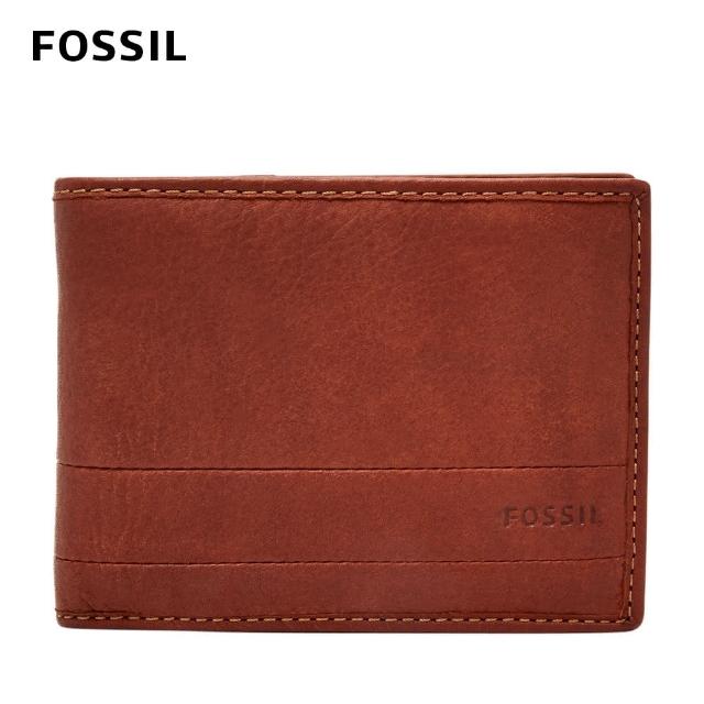 【FOSSIL 官方旗艦館】限定★Lufkin 柔軟多卡兩折零錢袋短夾-棕色 SML1391210