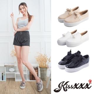【KissXXX】MIT職人手作多穿法經典漆皮防潑水/足弓機能真皮鞋墊厚底樂福鞋休閒鞋(4款任選)