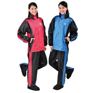 【JUMP】酷3套裝二件式配色口袋內裡套裝風雨衣(嚴選高標準防水布料)