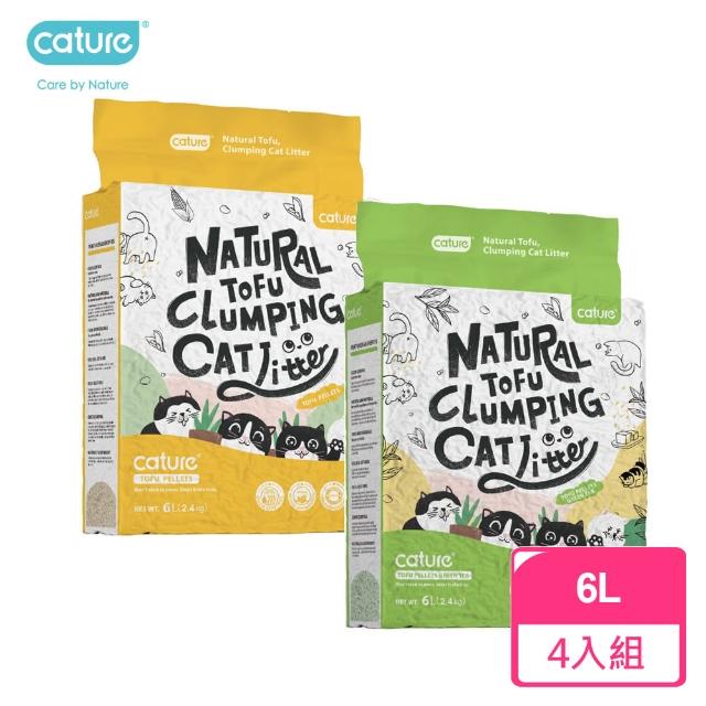 【Cature凱沃】天然豆腐凝結貓砂-6L(4入組)