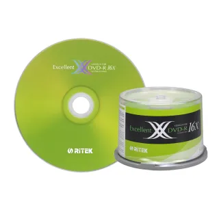 【RITEK錸德】16x DVD-R 4.7GB X版/50片布丁桶裝