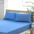 【LAMINA】條紋藍 綠能涼感紗抗菌針織枕套床包組(加大)