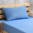 【LAMINA】條紋藍 綠能涼感紗抗菌針織枕套床包組(單人)