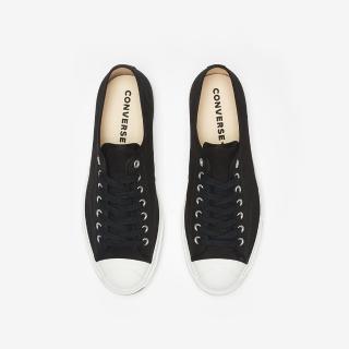 【CONVERSE】JACK PURCELL 黑色 男女鞋 開口笑 低筒(164056C)