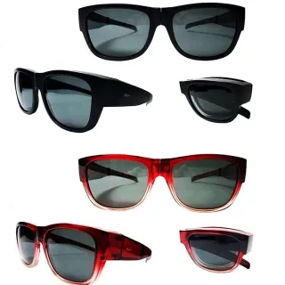 【【ANSSTYLE】】寶麗萊偏光折疊全包式UV400太陽套鏡(款式任選9434)