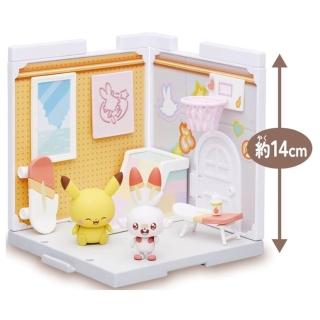 【TAKARA TOMY】Pokepeace House 寶可夢小屋 遊樂場 炎兔兒＆皮卡丘 場景盒玩 組合屋