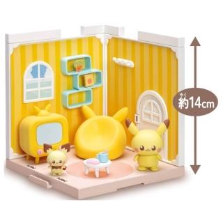 【TAKARA TOMY】Pokepeace House 寶可夢小屋 客廳 皮卡丘＆皮丘 場景盒玩 組合屋