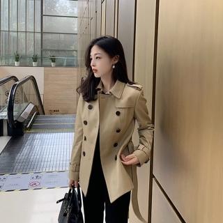 【巴黎精品】現貨+預購 皮衣外套真皮夾克(秋冬短款雙排扣女外套a1dp1)