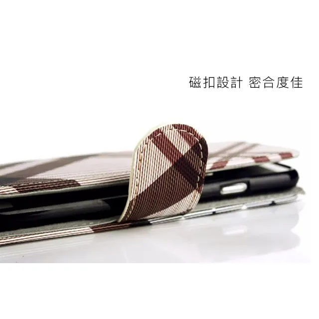 【Aguchi 亞古奇】Samsung Galaxy Note 10+ 6.8吋 英倫格紋氣質手機皮套 側掀磁扣支架式皮套 限量發行