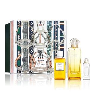 【Hermes 愛馬仕】希瑟花園淡香水100ML 香氛禮盒(淡香水100ML+7.5ML+沐浴露40ML 平行輸入)