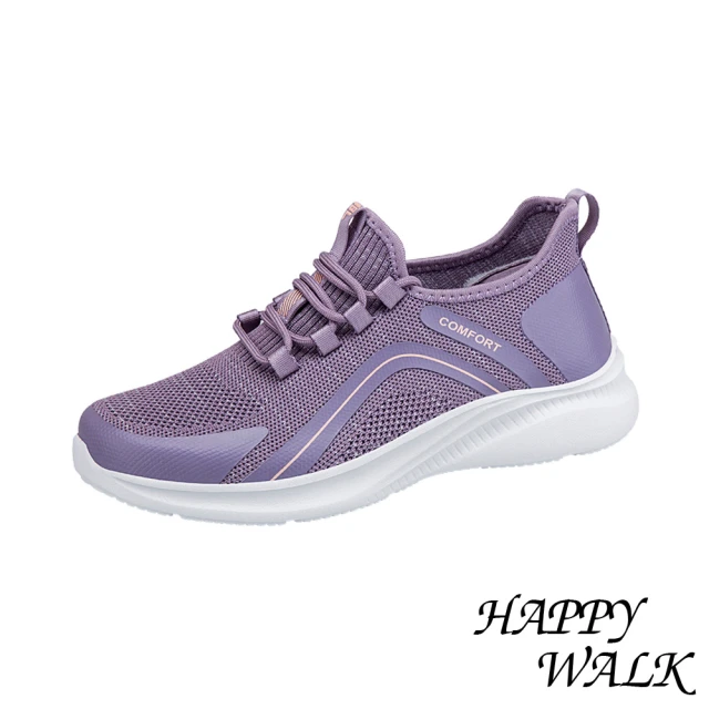 HAPPY WALK 透氣休閒鞋 網布休閒鞋/個性流線透氣飛