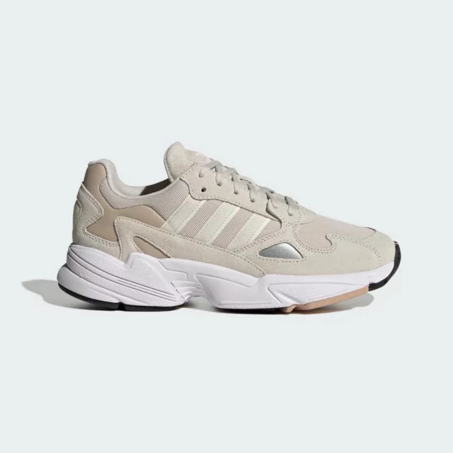 adidas 愛迪達 雙11限定 FALCON 運動休閒鞋(女鞋 IG8303 ORIGINALS 奶茶色 經典復古休閒鞋 老爹鞋)